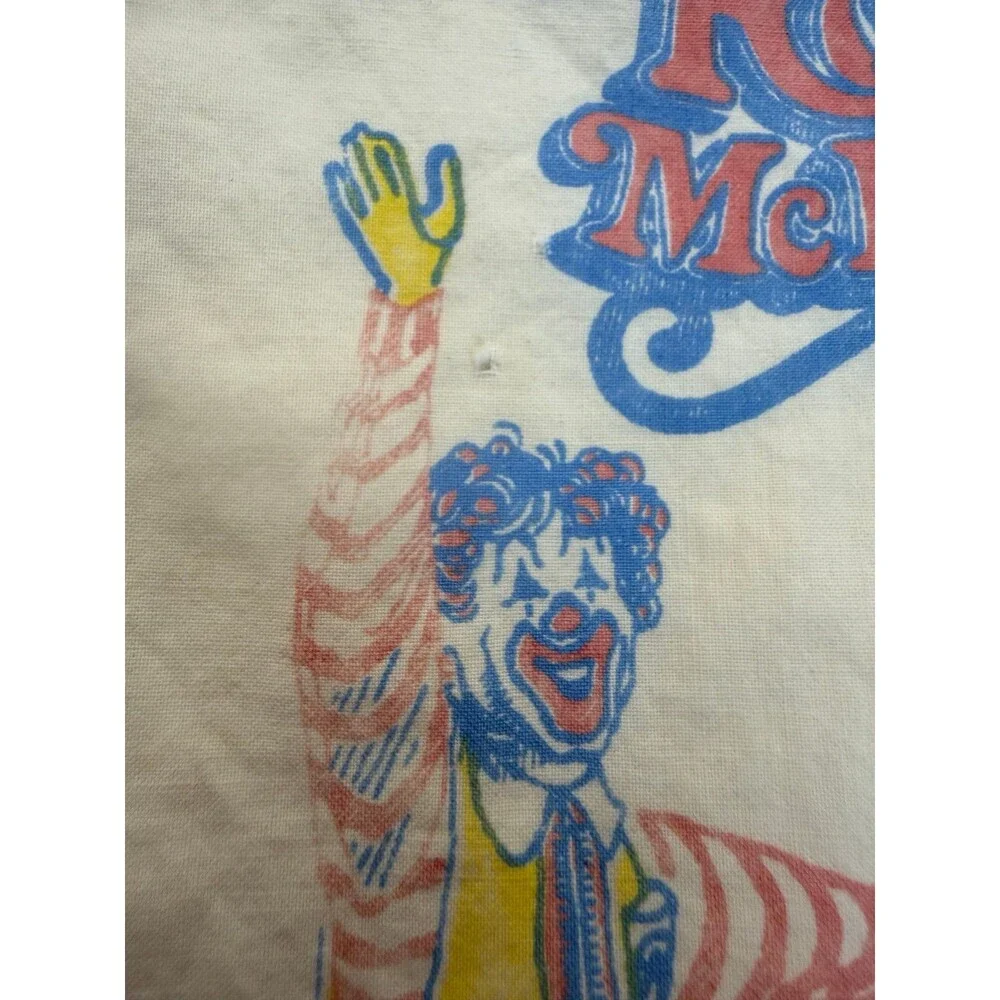 Vintage 1960's Ronald McDonald McDonald's Iron On Printed on Pillowcase Rare